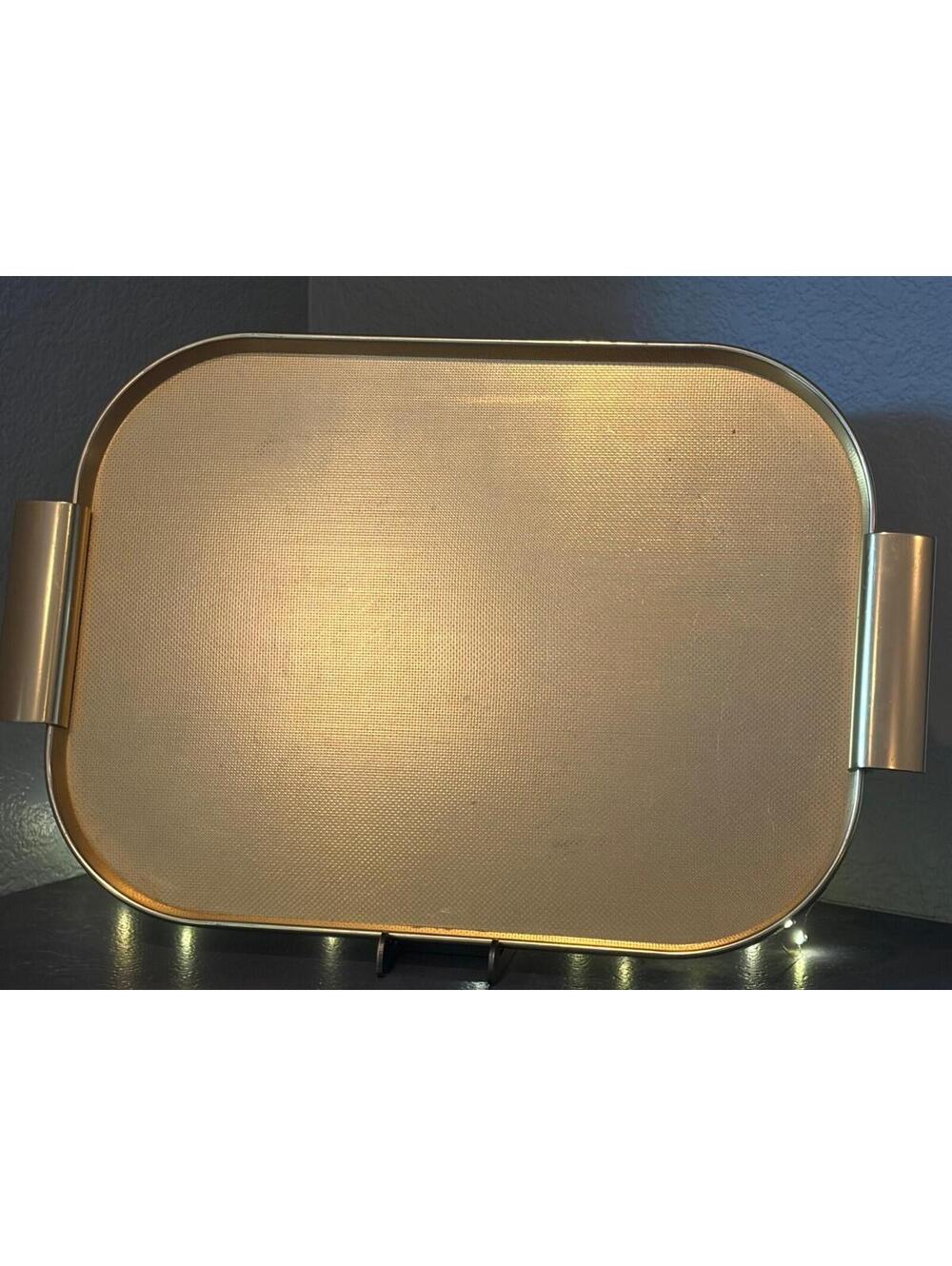 MCM Vintage Mid-Century Modern Kaymet Bar Drink Tray Gold England Retro C 1950